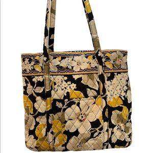 Vera Bradley Yellow/Cream Floral Medium Shoulder Bag
